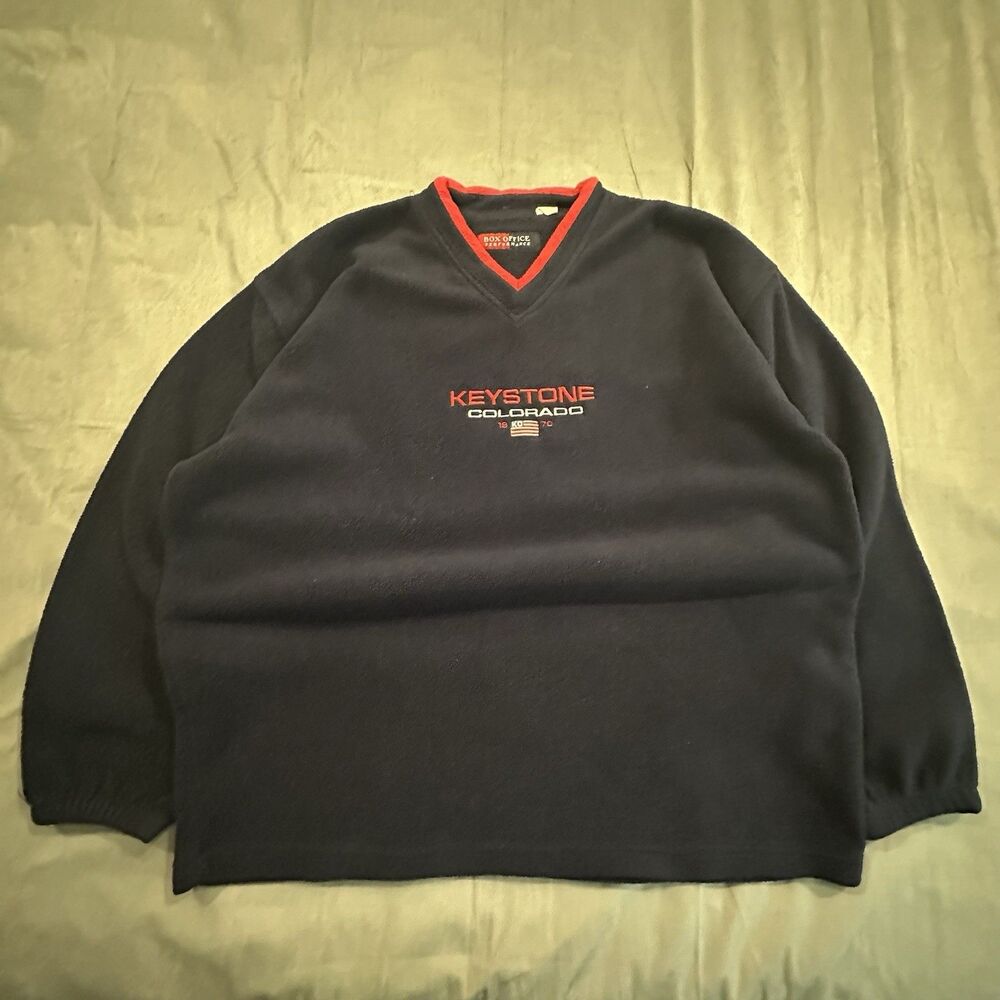 Vintage 90s Box Office Performance Sweatshirt Mens Large VNeck Keystone Colorado